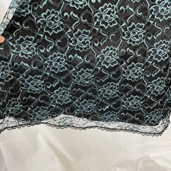 Gunne Sax by Jessica McClintock Black Floral Lace Gown Bow Small XS - Picture 8 of 11